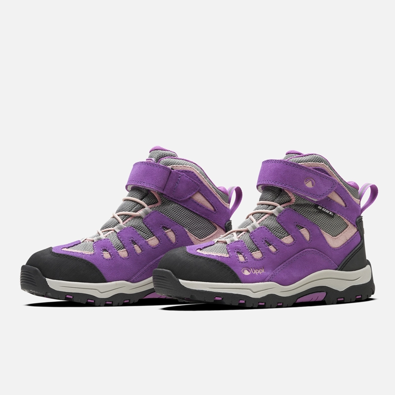 BOTIN NIÑA PUELO CS HI VELCRO MORADO / GRIS CLARO LIPPI - 4