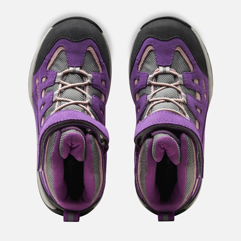 BOTIN NIÑA PUELO CS HI VELCRO MORADO / GRIS CLARO LIPPI - 6