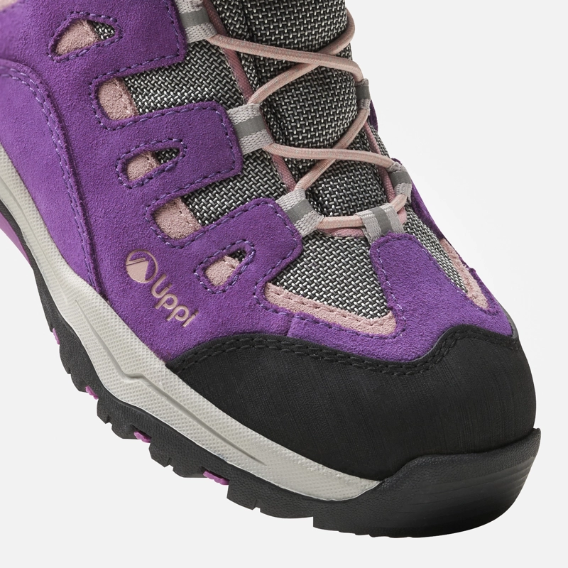 BOTIN NIÑA PUELO CS HI VELCRO MORADO / GRIS CLARO LIPPI - 7