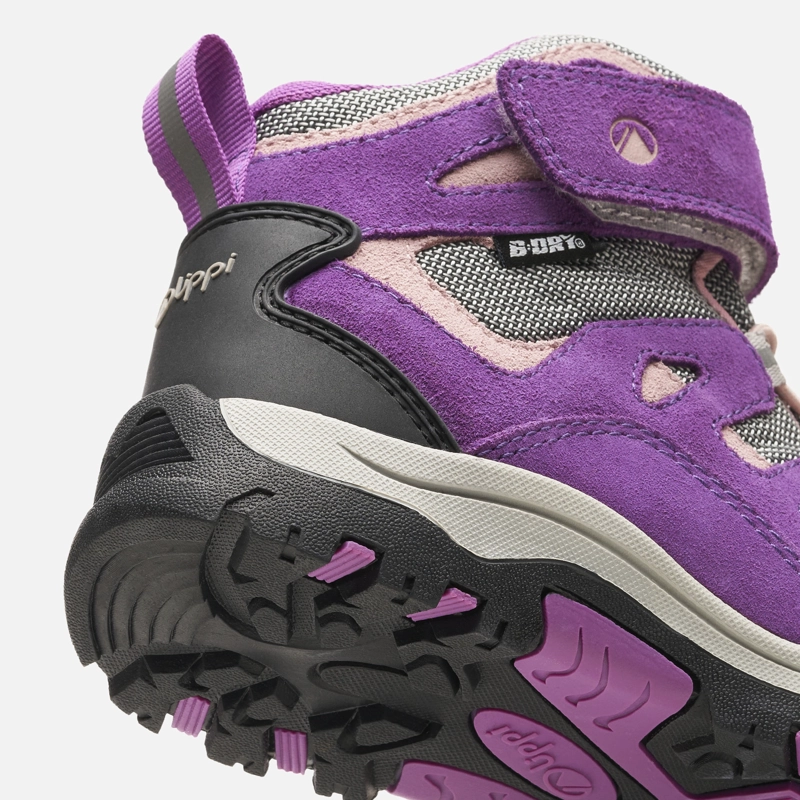 BOTIN NIÑA PUELO CS HI VELCRO MORADO / GRIS CLARO LIPPI - 8