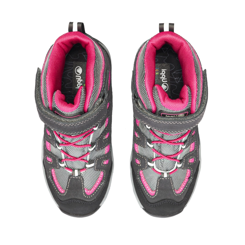 BOTIN NIÑA PUELO CS HI VELCRO GRIS / FUCSIA LIPPI - 6