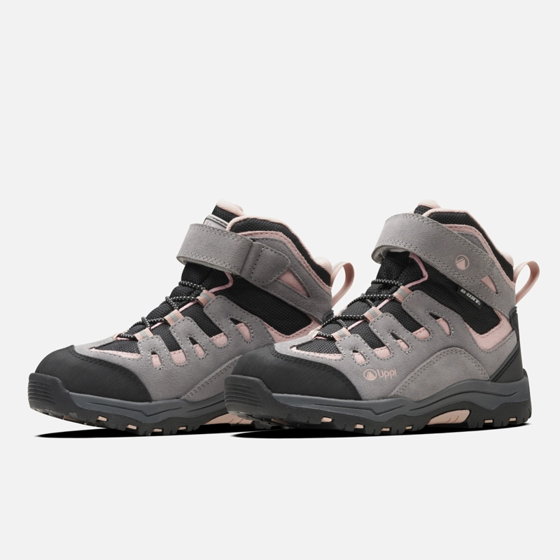 BOTIN NIÑA PUELO CS HI VELCRO GRIS / DAMASCO LIPPI - 3