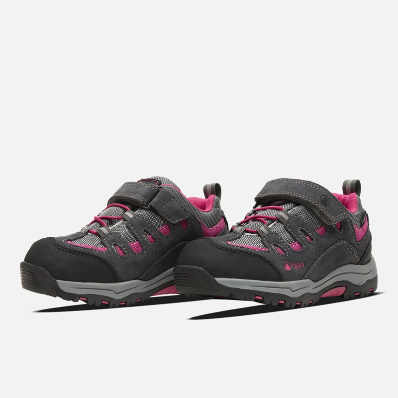 ZAPATO NIÑA PUELO CS LOW VELCRO GRIS / FUCSIA LIPPI - 4
