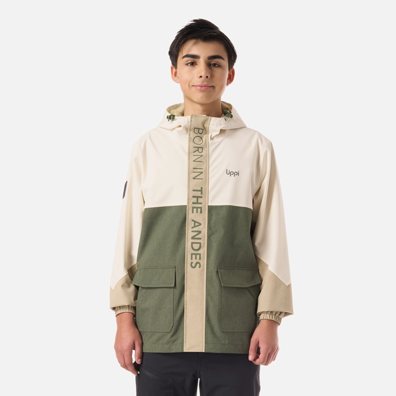 CHAQUETA TEEN BOY FIREPLACE B-DRY JACKET VERDE OLIVA LIPPI - 1