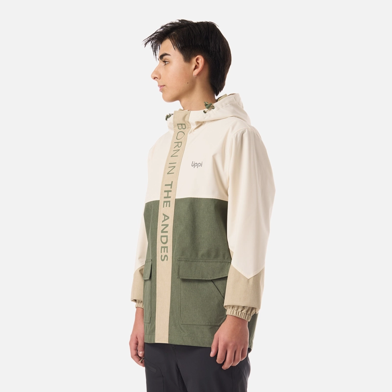 CHAQUETA TEEN BOY FIREPLACE B-DRY JACKET VERDE OLIVA LIPPI - 2