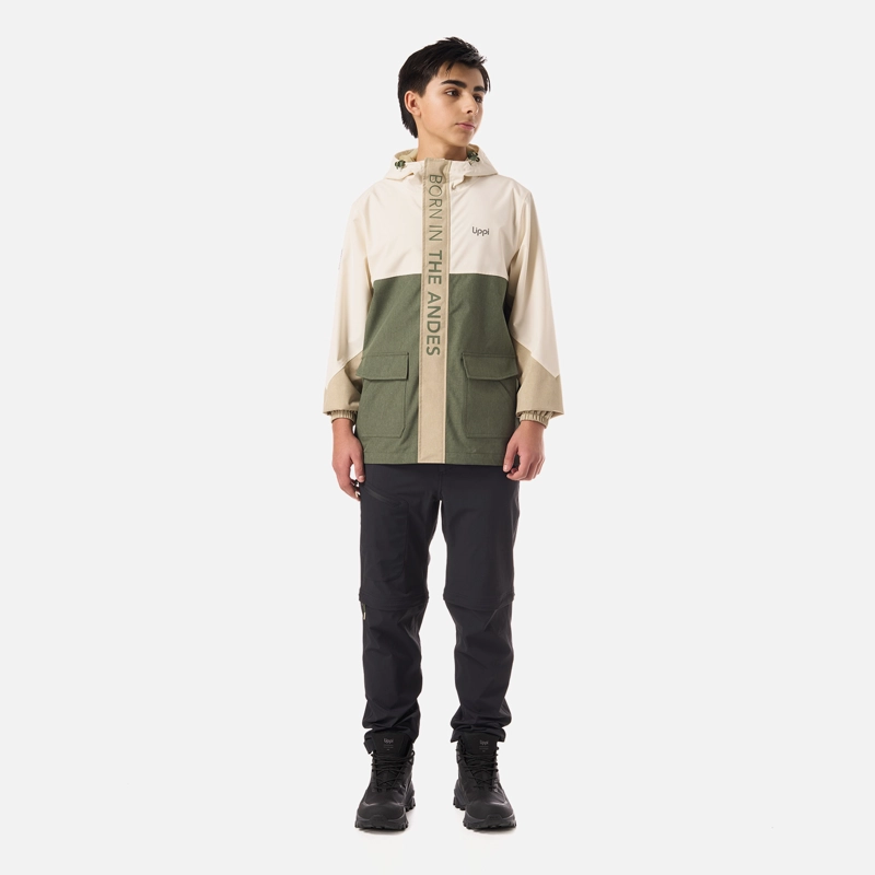 CHAQUETA TEEN BOY FIREPLACE B-DRY JACKET VERDE OLIVA LIPPI - 7