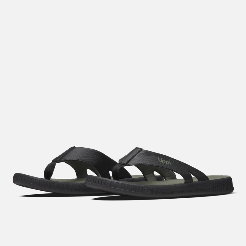 SANDALIA HOMBRE TAKE GO NEGRO / VERDE LIPPI - 3