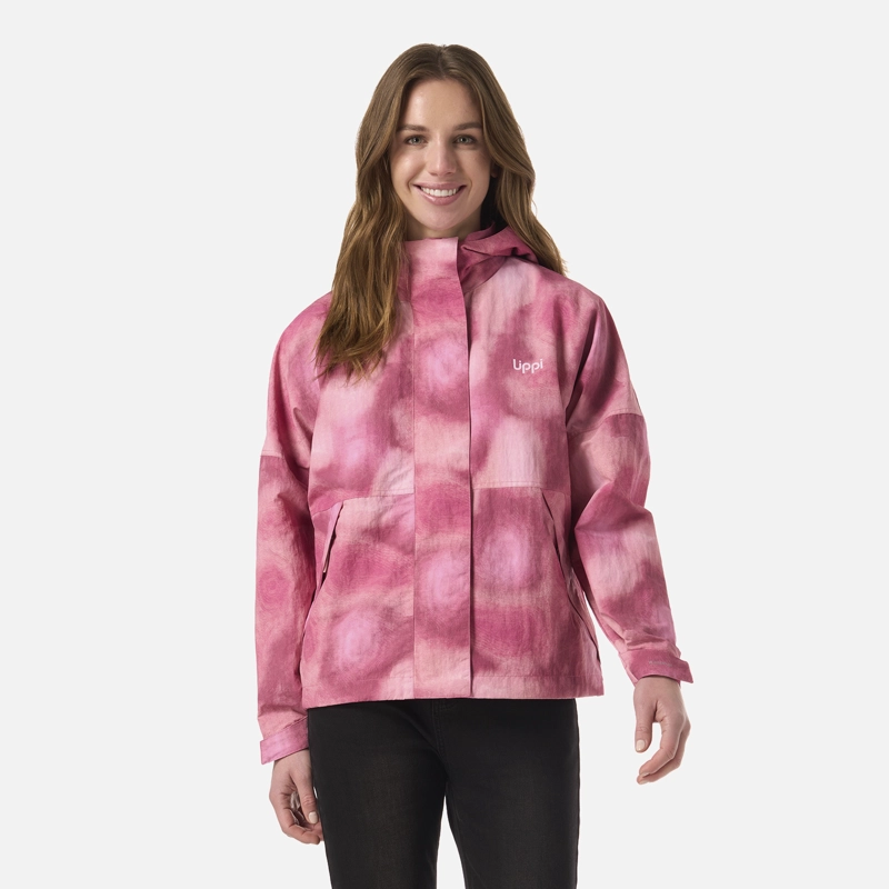 CHAQUETA MUJER CITYME WINDBREAKER HOODY JACKET PRINT ROSA OSCURO LIPPI - 1