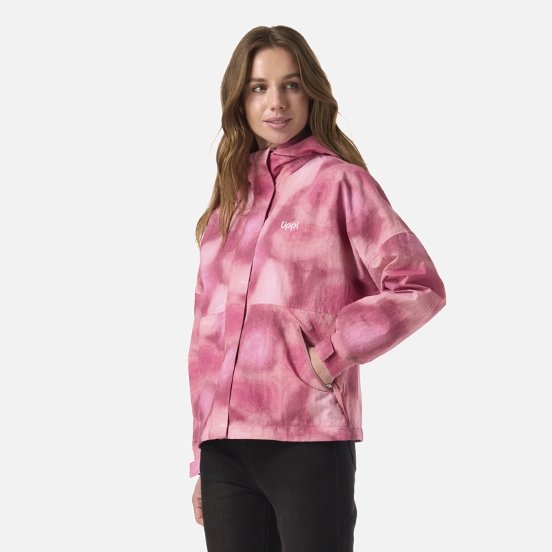 CHAQUETA MUJER CITYME WINDBREAKER HOODY JACKET PRINT ROSA OSCURO LIPPI - 2