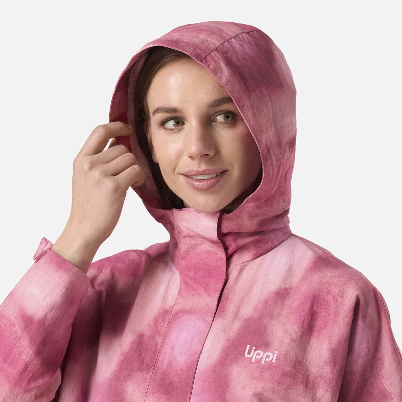 CHAQUETA MUJER CITYME WINDBREAKER HOODY JACKET PRINT ROSA OSCURO LIPPI - 4