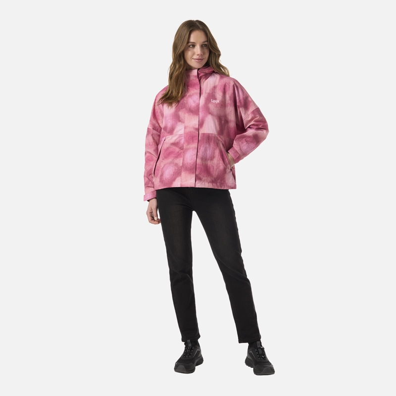 CHAQUETA MUJER CITYME WINDBREAKER HOODY JACKET PRINT ROSA OSCURO LIPPI - 8