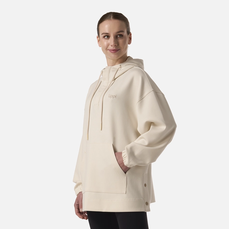 POLERON MUJER CITYSCAPE HOODY SWEATSHIRT CREMA LIPPI - 2