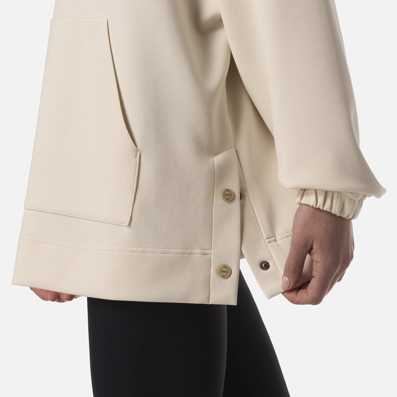 POLERON MUJER CITYSCAPE HOODY SWEATSHIRT CREMA LIPPI - 6