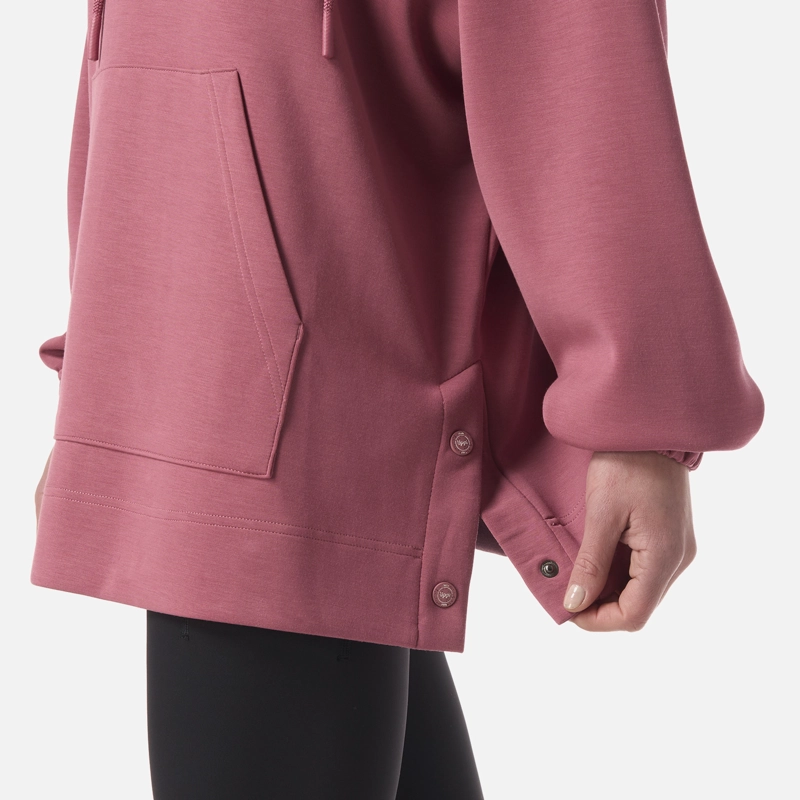 POLERON MUJER CITYSCAPE HOODY SWEATSHIRT ROSA OSCURO LIPPI - 6