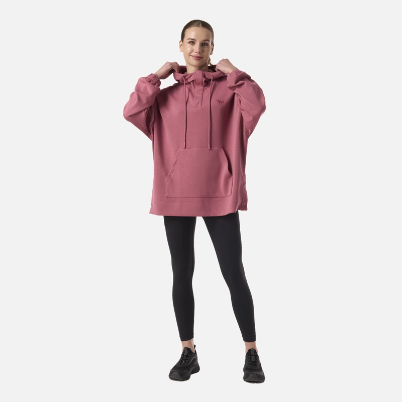 POLERON MUJER CITYSCAPE HOODY SWEATSHIRT ROSA OSCURO LIPPI - 7
