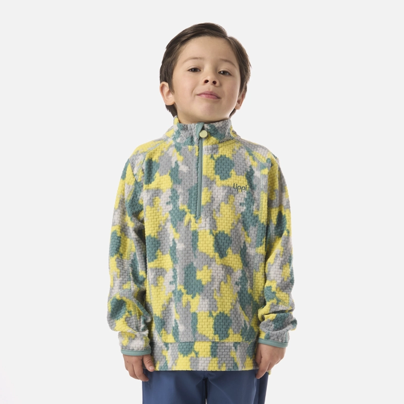 POLERON NIÑO SALTAMONTES NANO-F 1/4 ZIP PRINT TURQUESA LIPPI V26 - 1