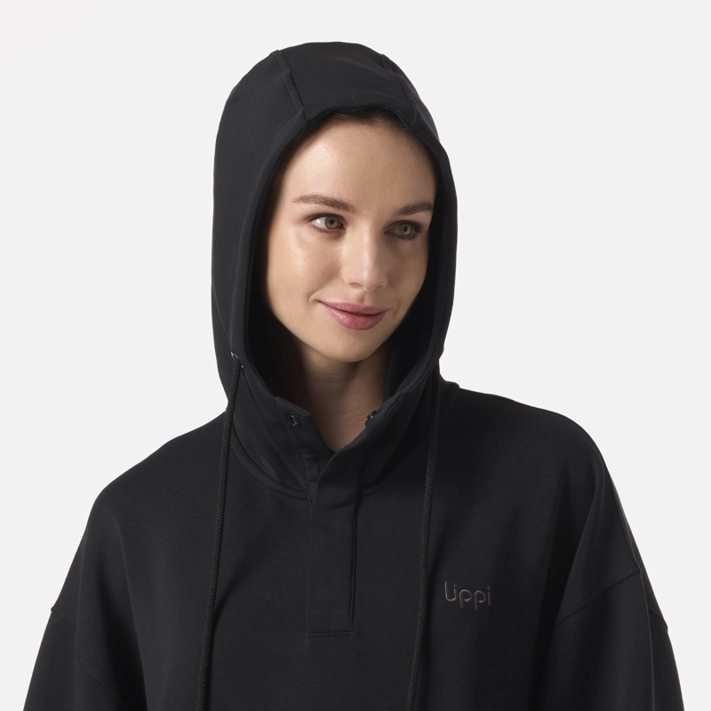 POLERON MUJER CITYSCAPE HOODY SWEATSHIRT NEGRO LIPPI - 4