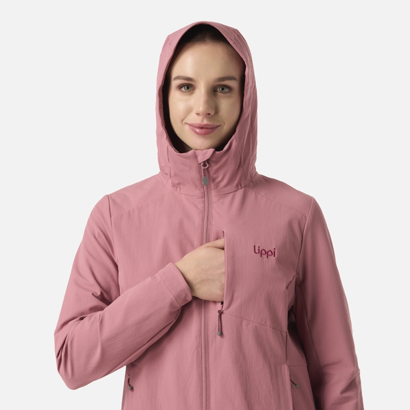 CHAQUETA MUJER WIND-TREK SOFTSHELL JACKET ROSA OSCURO LIPPI - 4