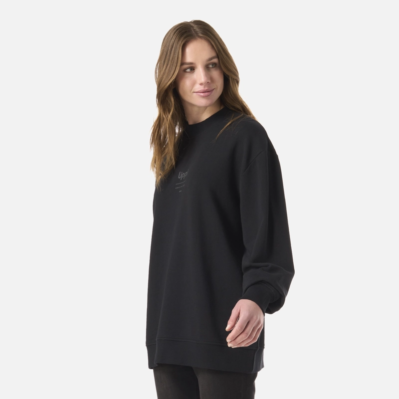 POLERON MUJER ULMO MID POINT CREWNECK SWEATSHIRT NEGRO LIPPI - 2