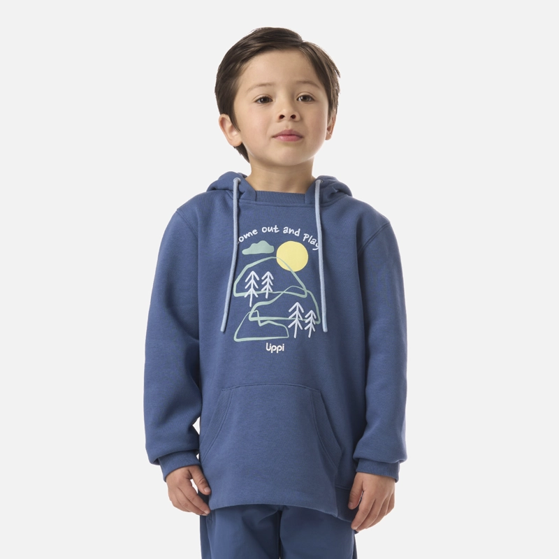 POLERON NIÑO INSIGNE HOODY SWEATSHIRT AZUL OSCURO LIPPI V26 - 1