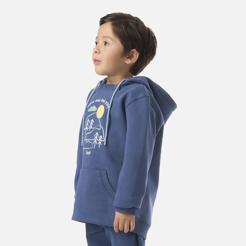POLERON NIÑO INSIGNE HOODY SWEATSHIRT AZUL OSCURO LIPPI V26 - 2