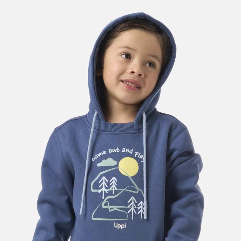 POLERON NIÑO INSIGNE HOODY SWEATSHIRT AZUL OSCURO LIPPI V26 - 4