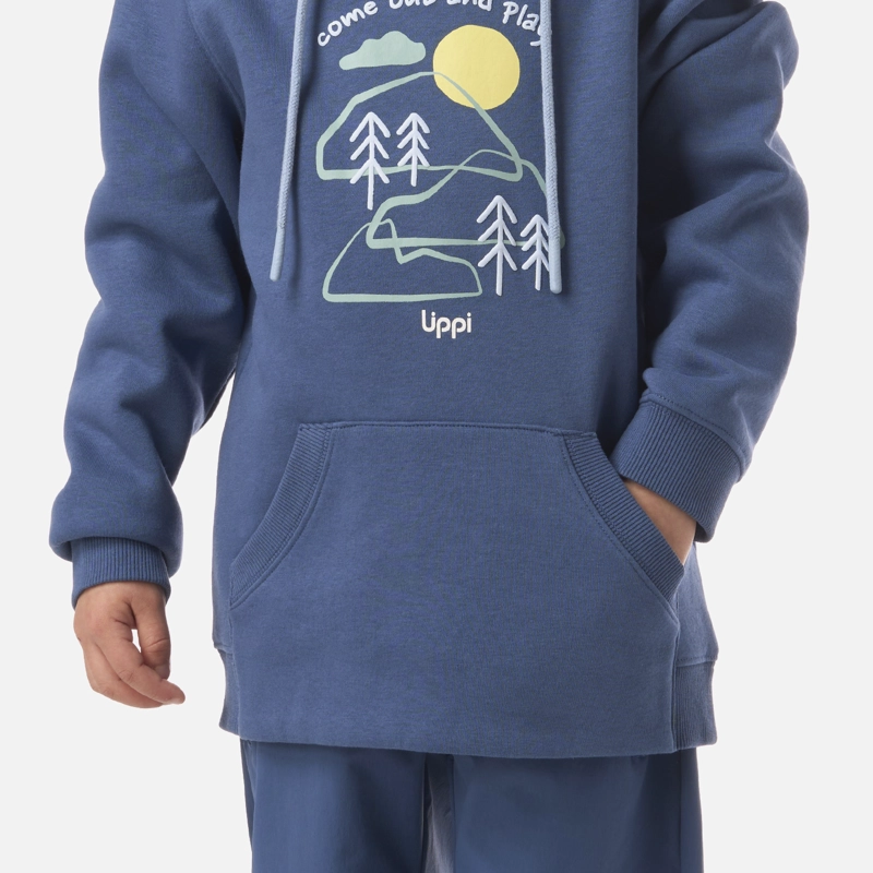 POLERON NIÑO INSIGNE HOODY SWEATSHIRT AZUL OSCURO LIPPI V26 - 5