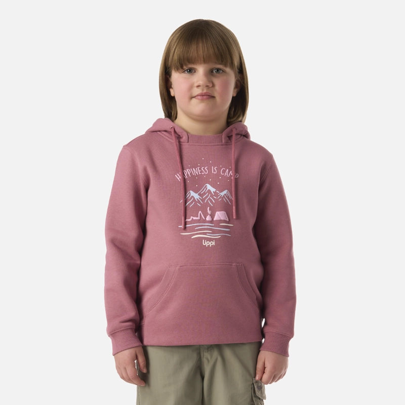 POLERON NIÑA INSIGNE HOODY SWEATSHIRT ROSA OSCURO LIPPI - 1