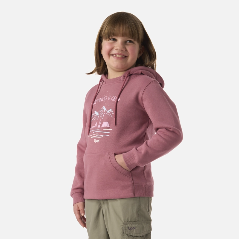 POLERON NIÑA INSIGNE HOODY SWEATSHIRT ROSA OSCURO LIPPI - 2