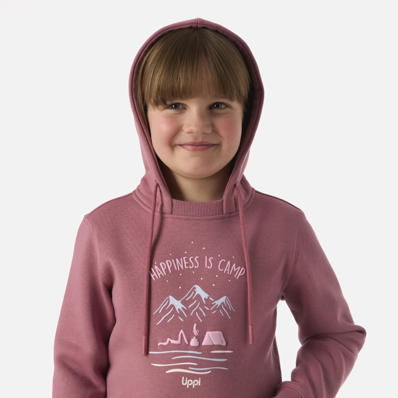 POLERON NIÑA INSIGNE HOODY SWEATSHIRT ROSA OSCURO LIPPI - 4