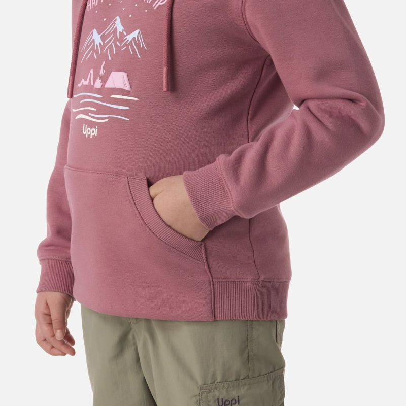 POLERON NIÑA INSIGNE HOODY SWEATSHIRT ROSA OSCURO LIPPI - 5