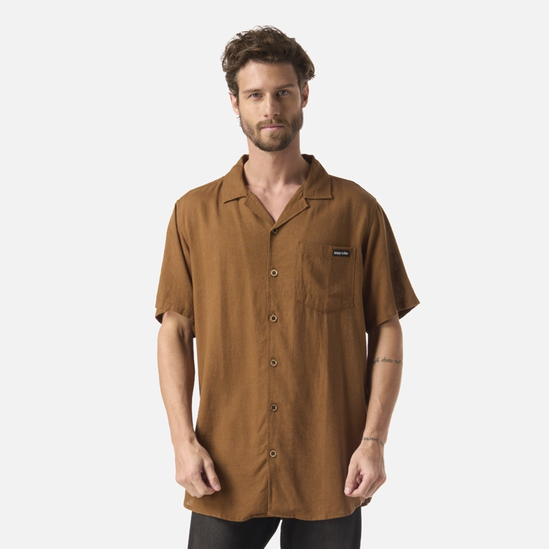 CAMISA HOMBRE LINAJE MOSTAZA HAKA HONU - 1