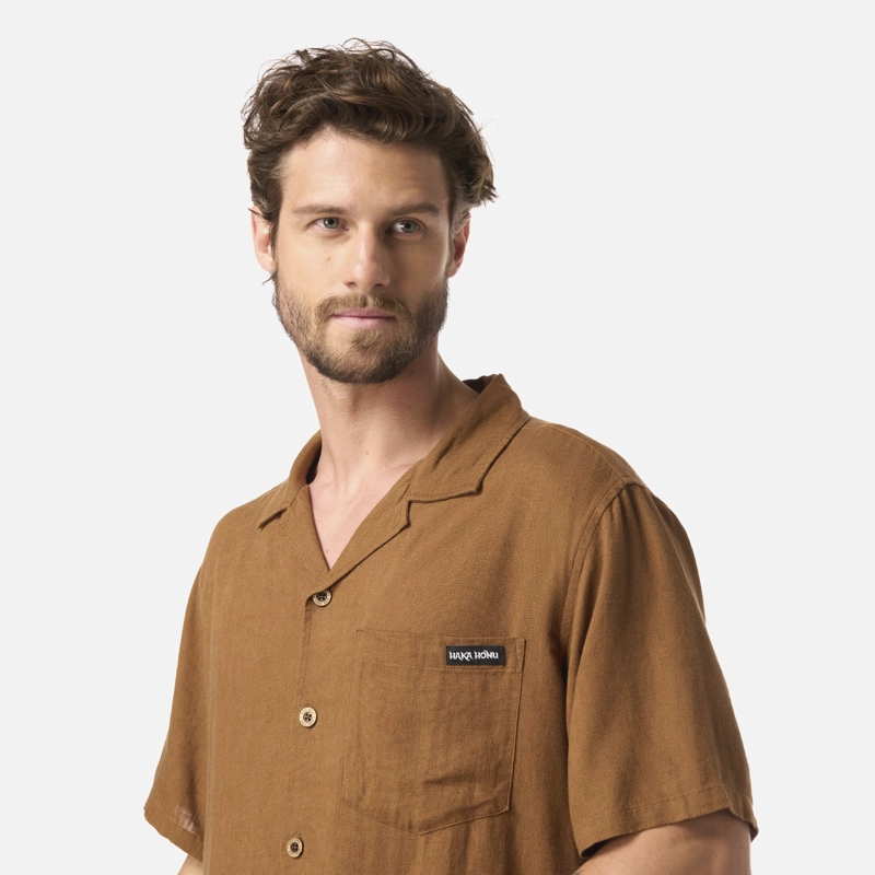 CAMISA HOMBRE LINAJE MOSTAZA HAKA HONU - 4