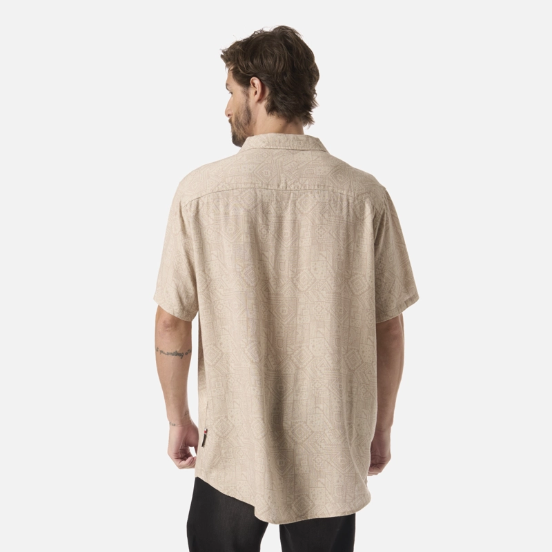 CAMISA HOMBRE LINAJE PRINT TAUPE HAKA HONU - 3