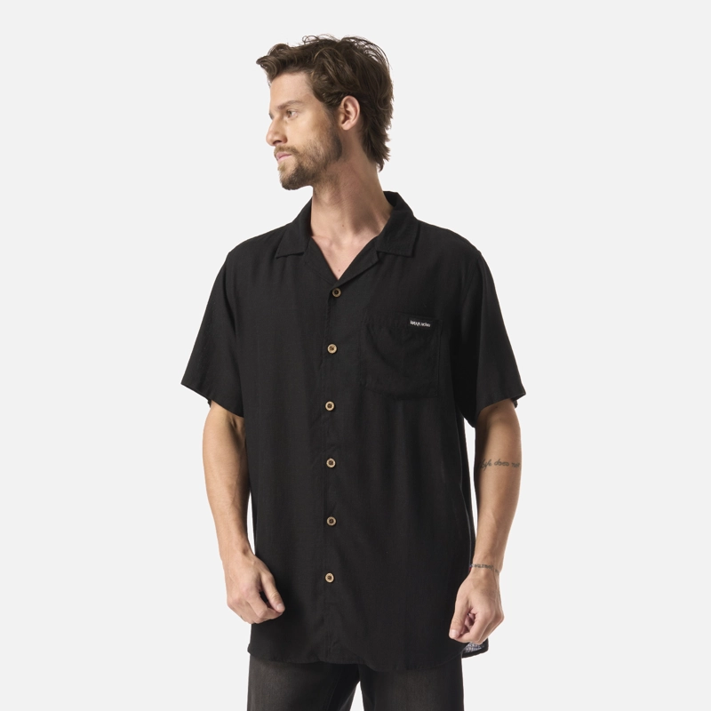 CAMISA HOMBRE LINAJE NEGRO HAKA HONU - 1