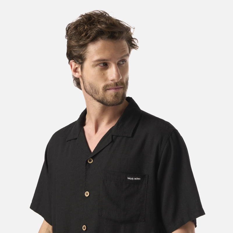 CAMISA HOMBRE LINAJE NEGRO HAKA HONU - 4