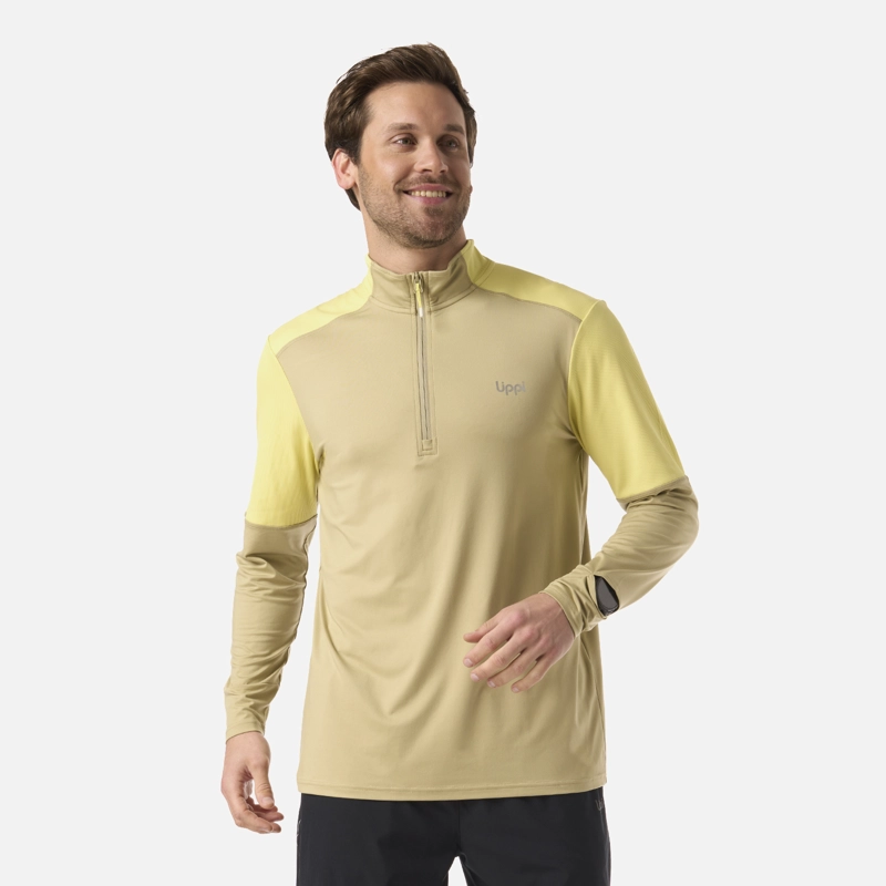 POLERON HOMBRE PUERTO TRUCCO 1/4 ZIP VERDE OLIVA LIPPI - 1