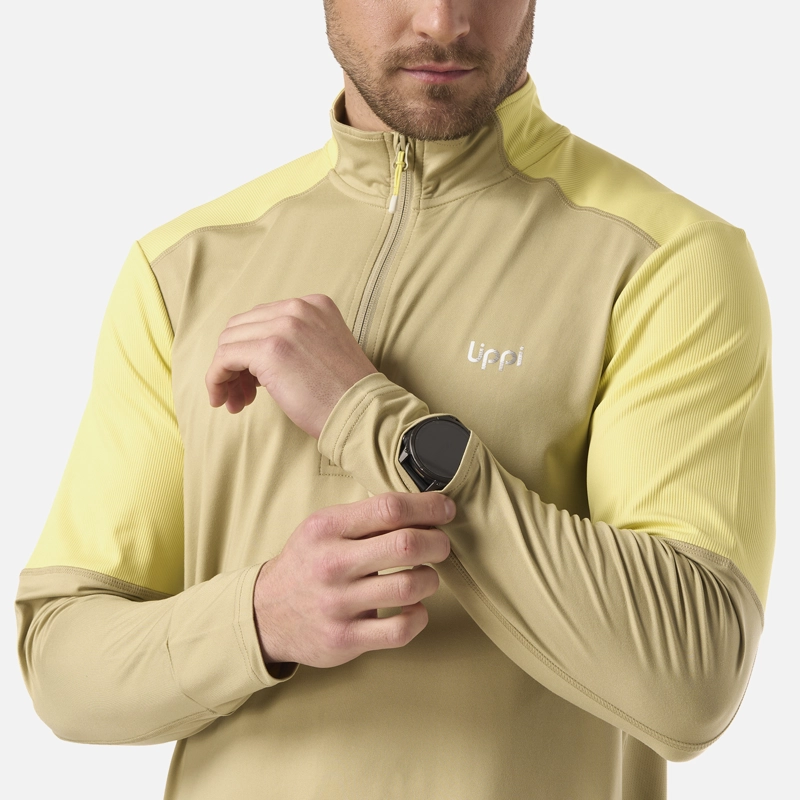 POLERON HOMBRE PUERTO TRUCCO 1/4 ZIP VERDE OLIVA LIPPI - 4