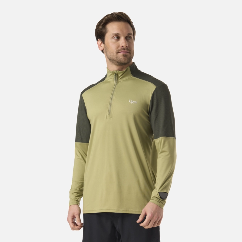 POLERON HOMBRE PUERTO TRUCCO 1/4 ZIP VERDE LIPPI - 2