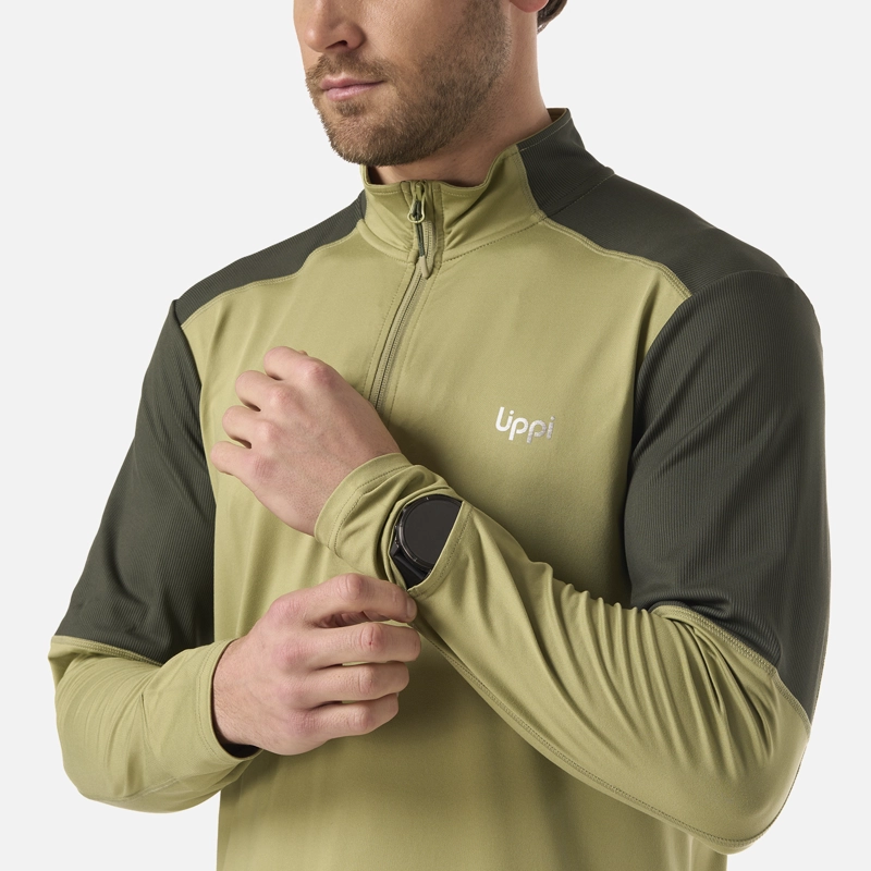 POLERON HOMBRE PUERTO TRUCCO 1/4 ZIP VERDE LIPPI - 4