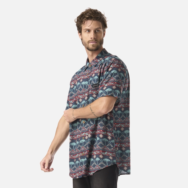 CAMISA HOMBRE GOOD KARMA PRINT AZUL NOCHE HAKA HONU - 2