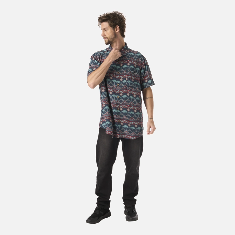 CAMISA HOMBRE GOOD KARMA PRINT AZUL NOCHE HAKA HONU - 5