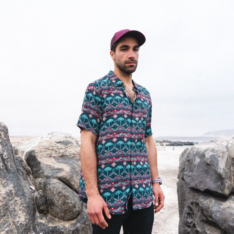 CAMISA HOMBRE GOOD KARMA PRINT AZUL NOCHE HAKA HONU - 7