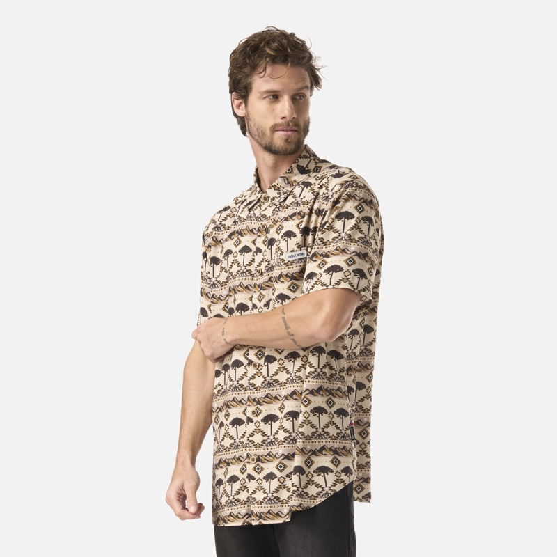 CAMISA HOMBRE GOOD KARMA PRINT CREMA HAKA HONU - 2