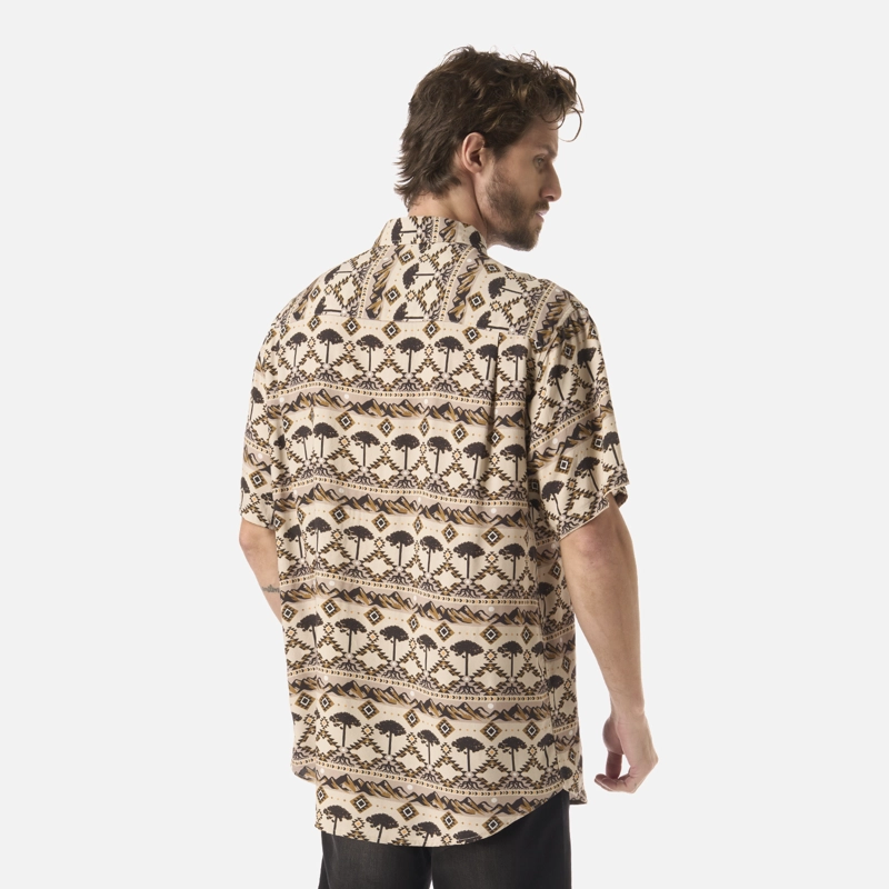 CAMISA HOMBRE GOOD KARMA PRINT CREMA HAKA HONU - 3