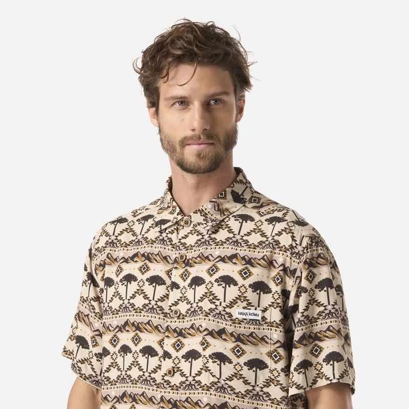 CAMISA HOMBRE GOOD KARMA PRINT CREMA HAKA HONU - 4
