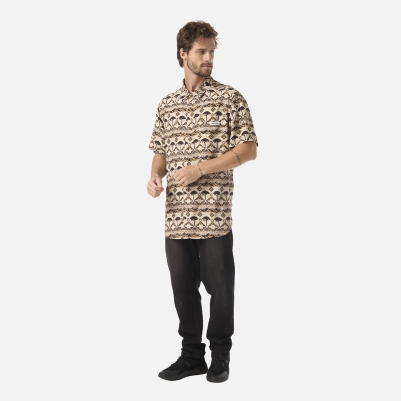 CAMISA HOMBRE GOOD KARMA PRINT CREMA HAKA HONU - 5