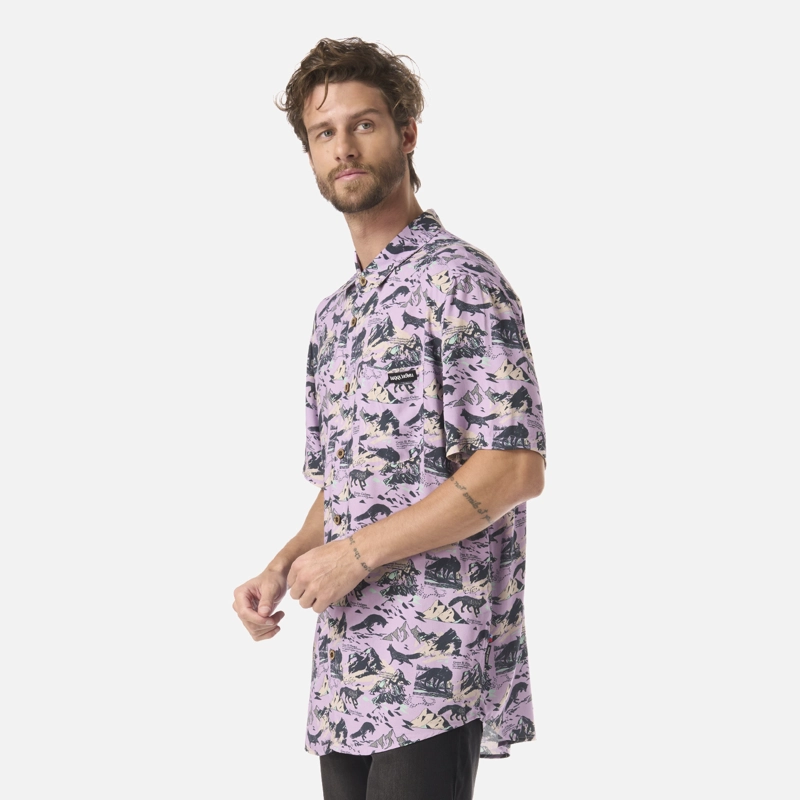 CAMISA HOMBRE GOOD KARMA PRINT LAVANDA HAKA HONU V26 - 2
