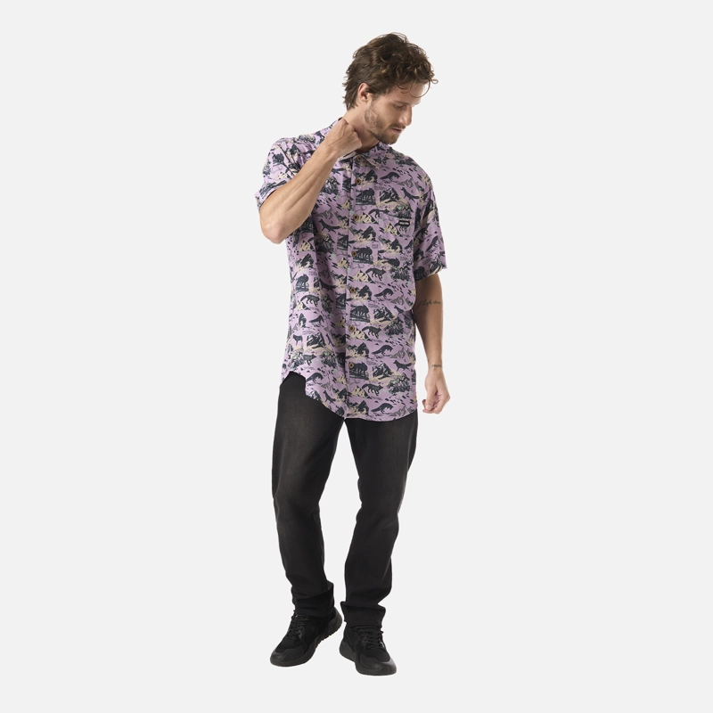 CAMISA HOMBRE GOOD KARMA PRINT LAVANDA HAKA HONU V26 - 5