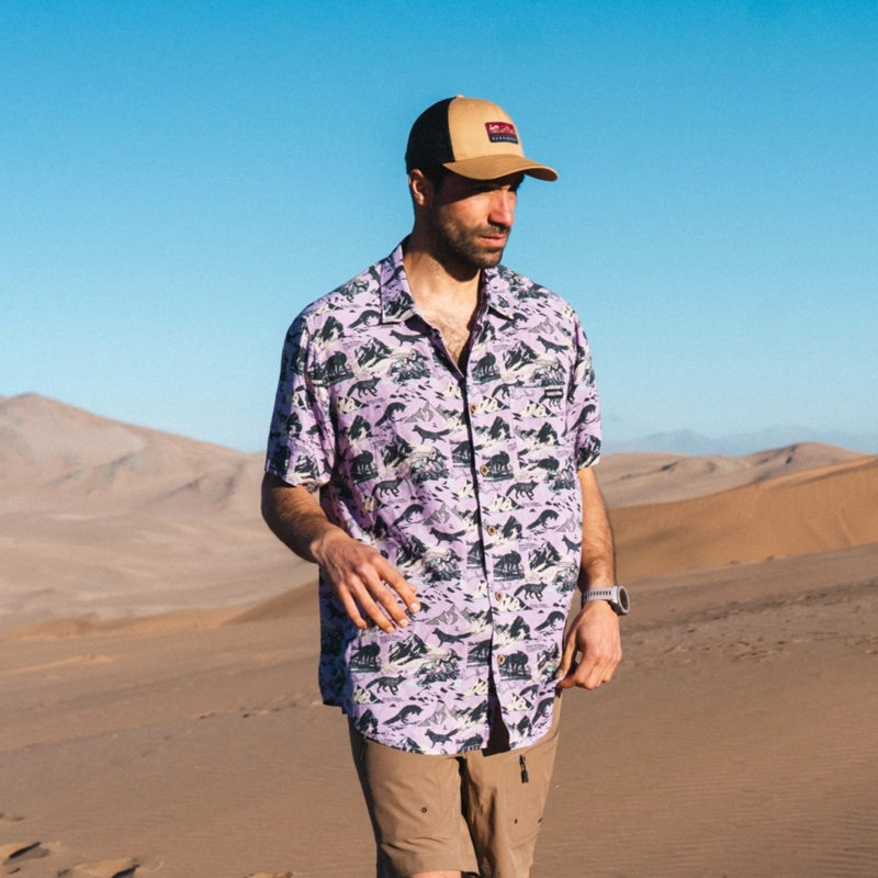 CAMISA HOMBRE GOOD KARMA PRINT LAVANDA HAKA HONU V26 - 6
